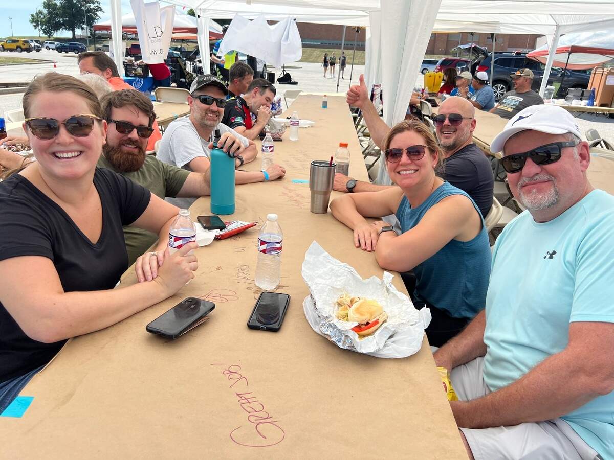 Nearly 60 volunteers each year help with everything from planning Crank Out Hunger to setting up lunch provided after the ride.