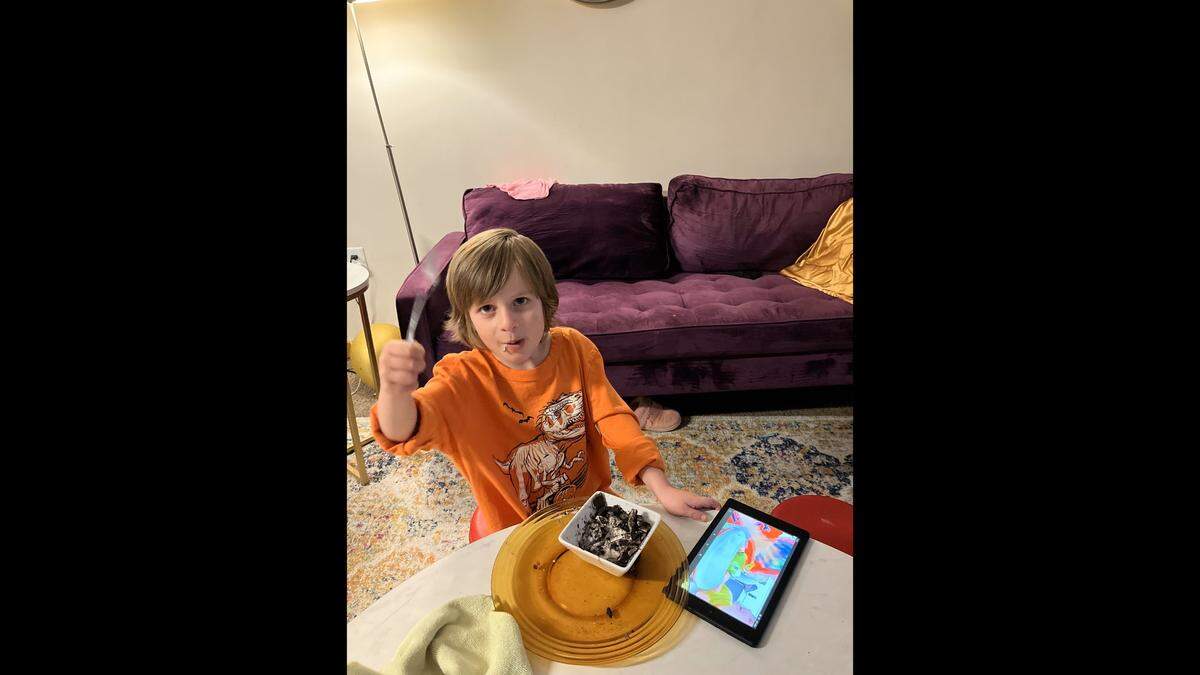 Grayson O’Connor, 5, of Kansas City, is pictured in a photograph on March 26, 2023, while being looked after by a neighbor at the Grand Boulevard Lofts, 1006 Grand Boulevard. Grayson was found dead in an alley behind the building Nov. 27 of an unknown cause. His body fell from an open window on the 17th floor, where he lived, and police are investigating the case as a suspicious death.