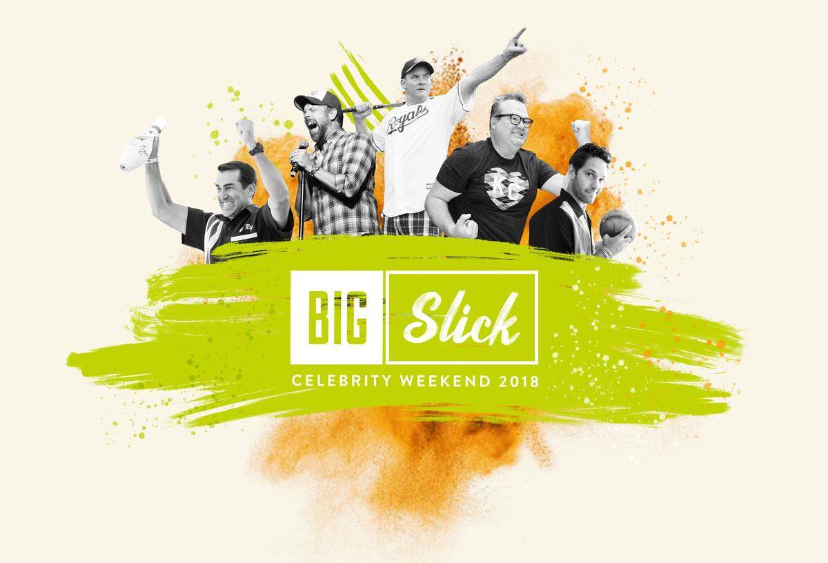 Big Slick is promoting this year's event with a montage of the hometown hosts (from left): Rob Riggle, Jason Sudeikis, David Koechner, Eric Stonestreet and Paul Rudd.