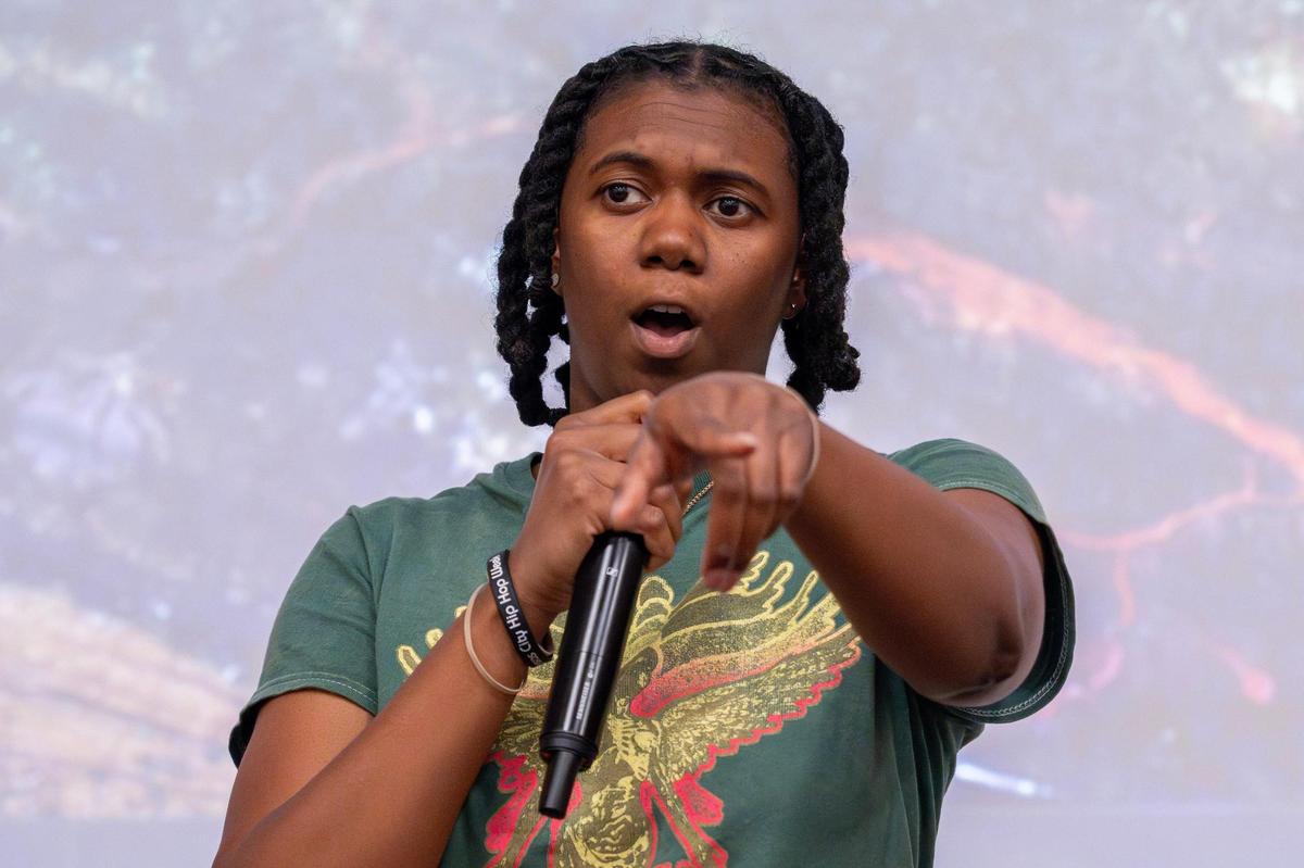 Twisted Hair Free Mind performs during KC Hip-Hop Week at the Bruce R. Watkins Cultural Center on Thursday, June 5, 2025, in Kansas City