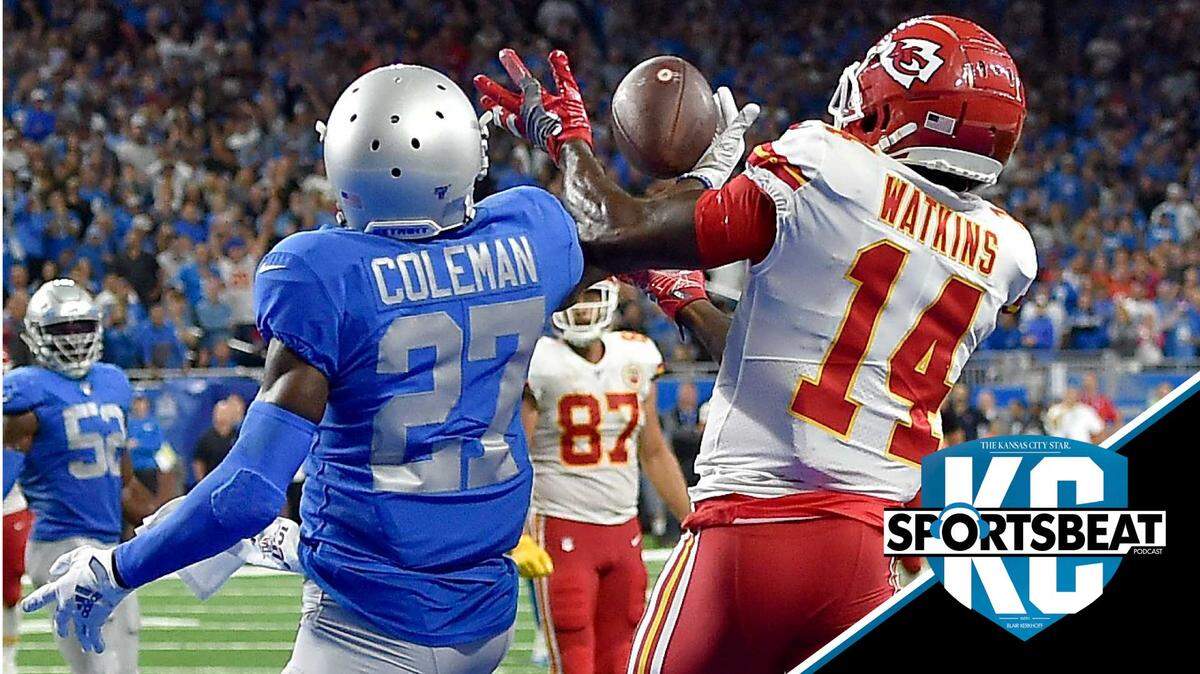 Detroit Lions cornerback Justin Coleman (27) made a defensive play denying Kansas City Chiefs wide receiver Sammy Watkins (14) a touchdown in the fourth quarter of the Kansas City Chiefs game against the Detroit Lions at Ford Field Sunday, Sept. 29.