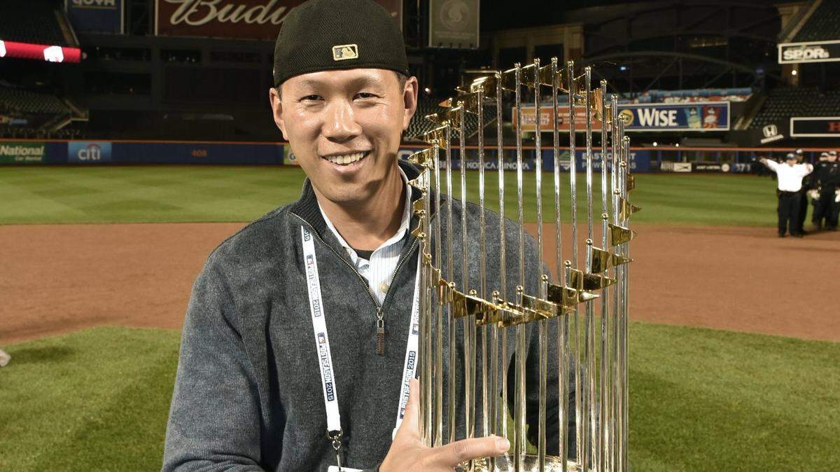 Kansas City Royals Jin Wong after Monday’s World Series baseball game against the New York Mets on November 2, 2015 at Citi Field in New York, NY.