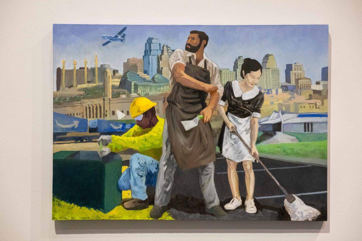The Soul of Kansas City (El Alma de la Ciudad de Kansas) by Juan Diego Gaucin, at “The World in Kansas City,” an art exhibition showcasing work from artists' that have connections to Kansas City, on Thursday, March 5, 2026, at the Kemper Museum of Contemporary Art.