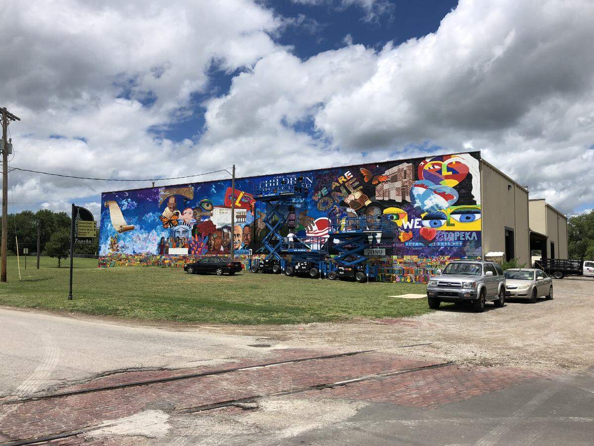 About 2,000 members of the public helped create the mural.