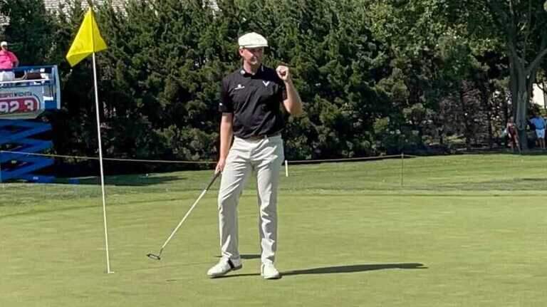 Former UNLV golfer, England native Harry Hall wins first pro event at Wichita Open