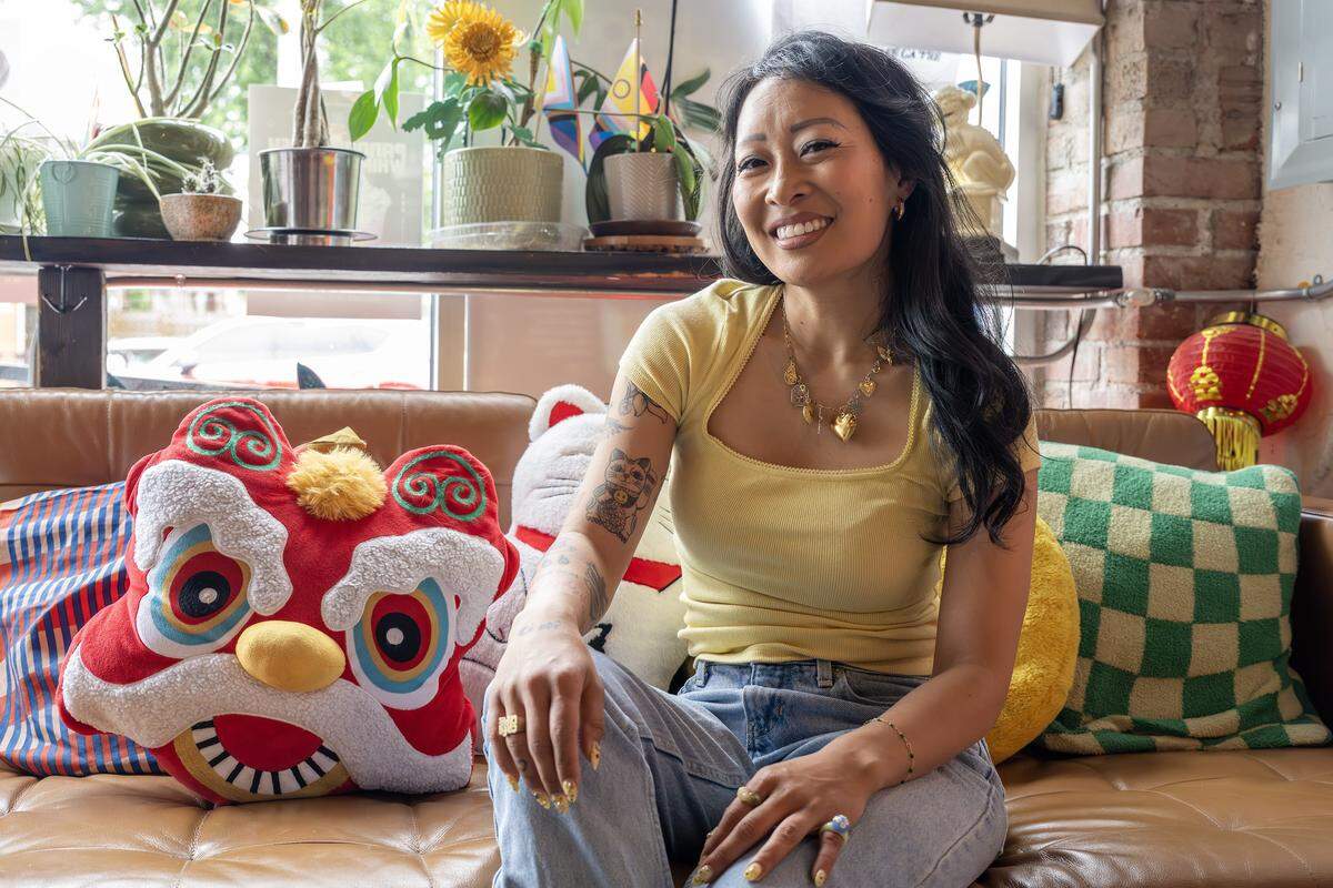 Jackie Nguyen, owner of Cafe Cà Phê, sits for a portrait on Friday, May 8, 2026, in Kansas City.