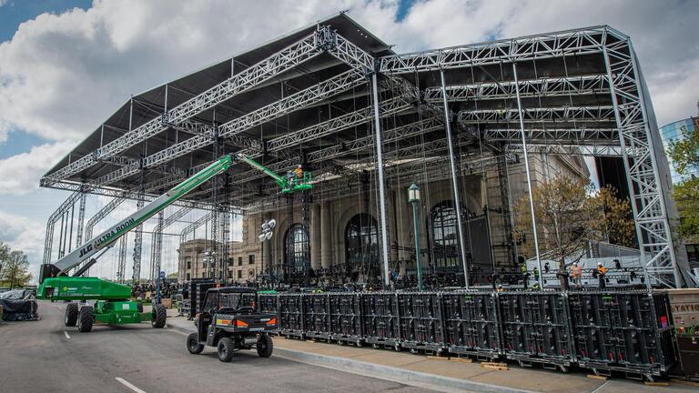 Have you seen the size of the NFL Draft Theater stage at Kansas City’s Union Station?