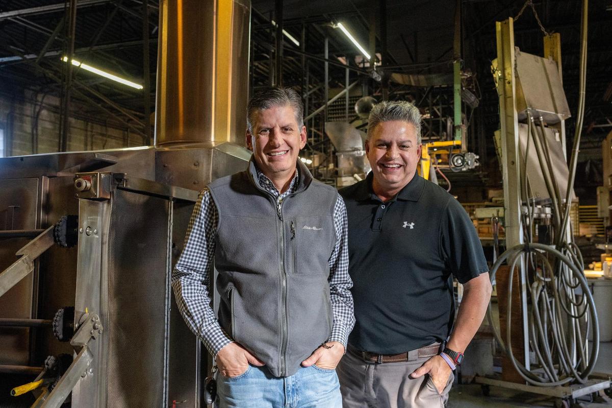Dan Perez, left, and Jesse Perez, brothers and owners of Perez Food Products, along with their sister, Chris” Perez-Kuhlman, are ready to retire from tortilla production.