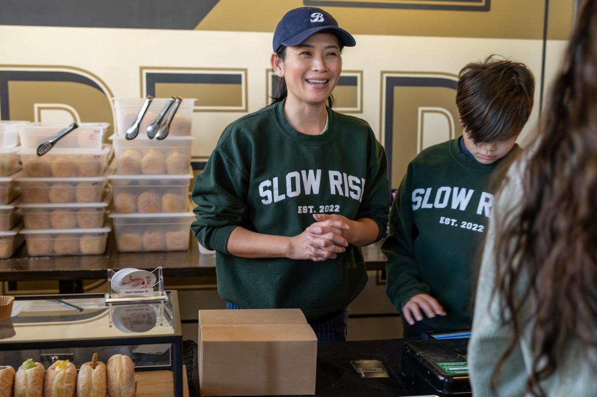 Jessica Dunkel, co-owner of Slow Rise Doughnuts