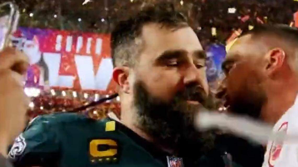 Kelce brothers met after Super Bowl, and Donna Kelce shared a sweet moment with Jason