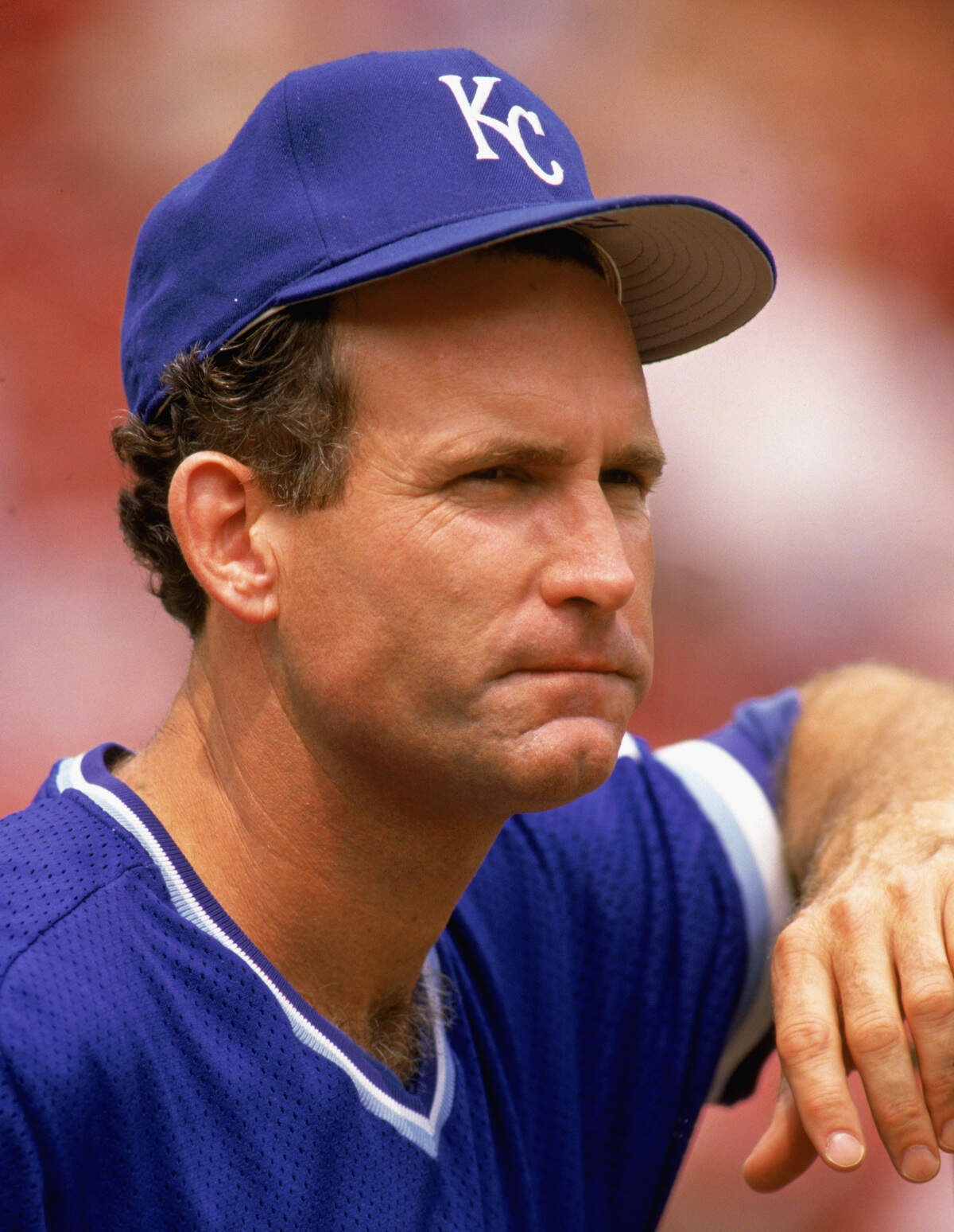 Manager John Wathan of the Kansas City Royals looks on during a MLB game in the 1988 season.