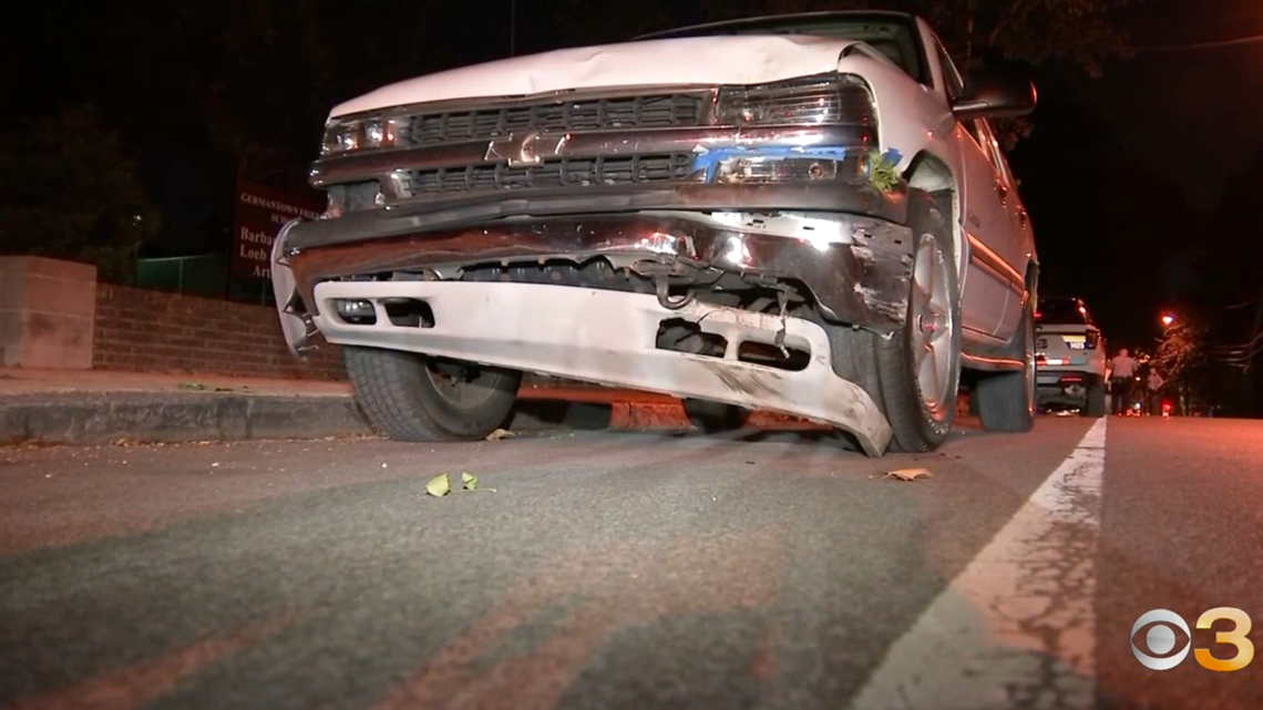 This SUV was left at the scene after a woman was fatally hit, according to Philadelphia police.