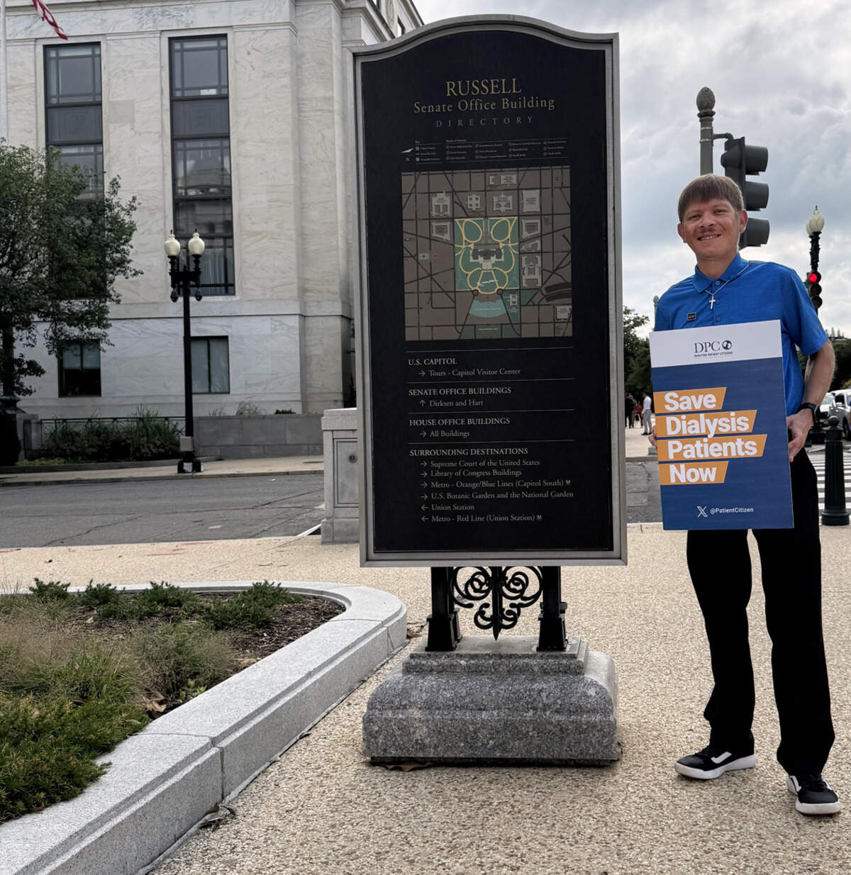 Cole Cato at the Russell Senate Office Building in Washington, D.C.