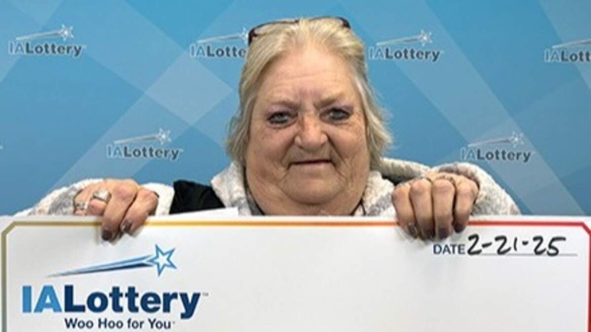 Ramona Clark, 70, won a $50,000 the top prize in the Iowa Lottery’s 9s in a Line game.