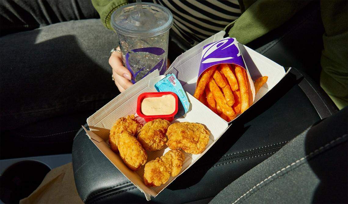 Taco Bell’s crispy chicken nuggets, made with a tortilla chip breading, were tested in Houston and Minneapolis ahead of its nationwide rollout, the restaurant said.