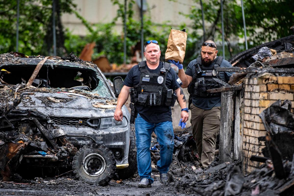Investigators found a person dead in the basement area of a Raytown home that exploded and caught fire Monday night. The explosion left several people injured at the duplex in the 7500 block of Englewood Avenue. The Bureau of Alcohol, Tobacco, Firearms and Explosives were on the scene Tuesday to investigate the explosion.