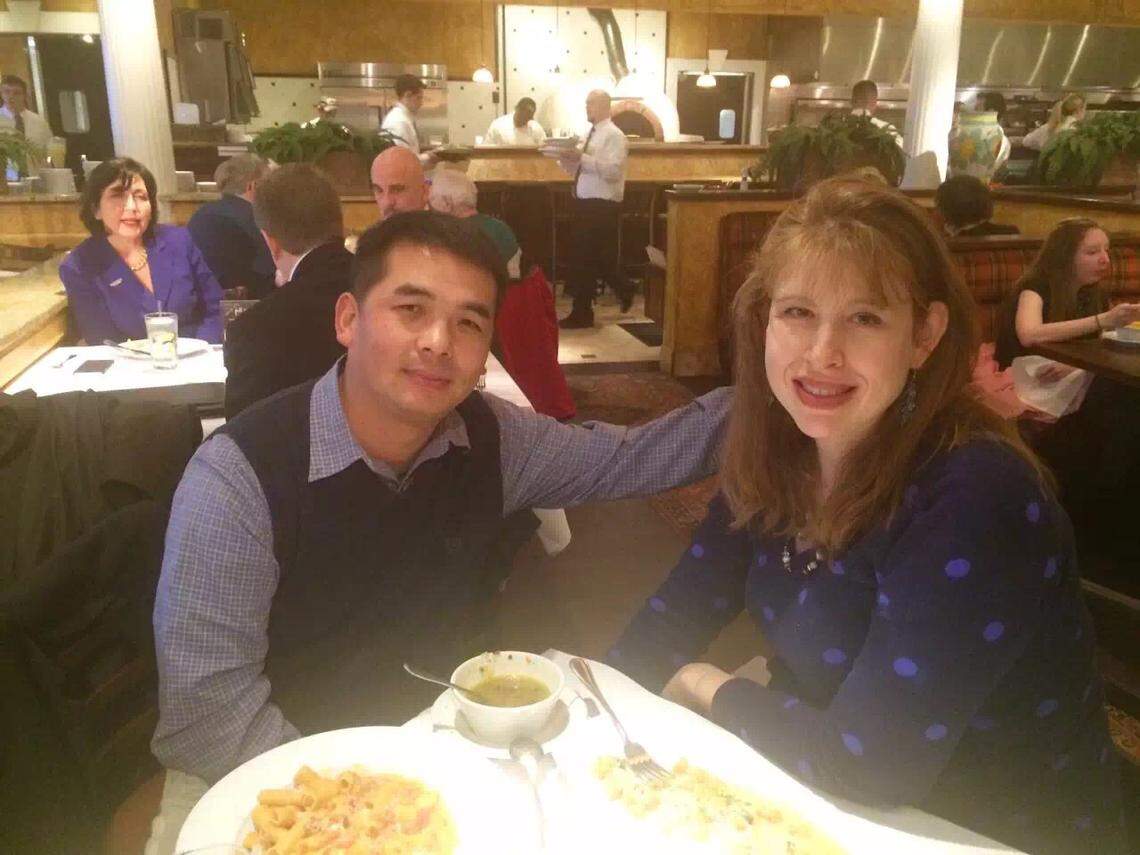 Xindong Hao with his wife, Laura Hao