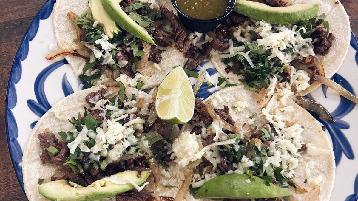 Campesino Mexican Grill & Cantina sells carne asada street tacos and other Mexican dishes.