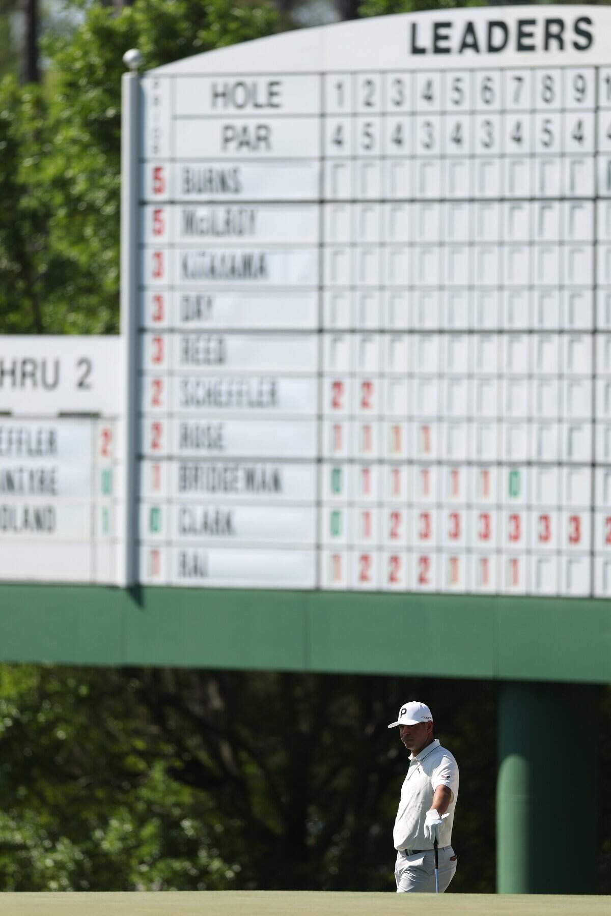 Golfer Gary Woodland made the Round 2 cut at The Masters at Augusta National Golf Club in Augusta, Georgia, on Friday, April 10, 2026.