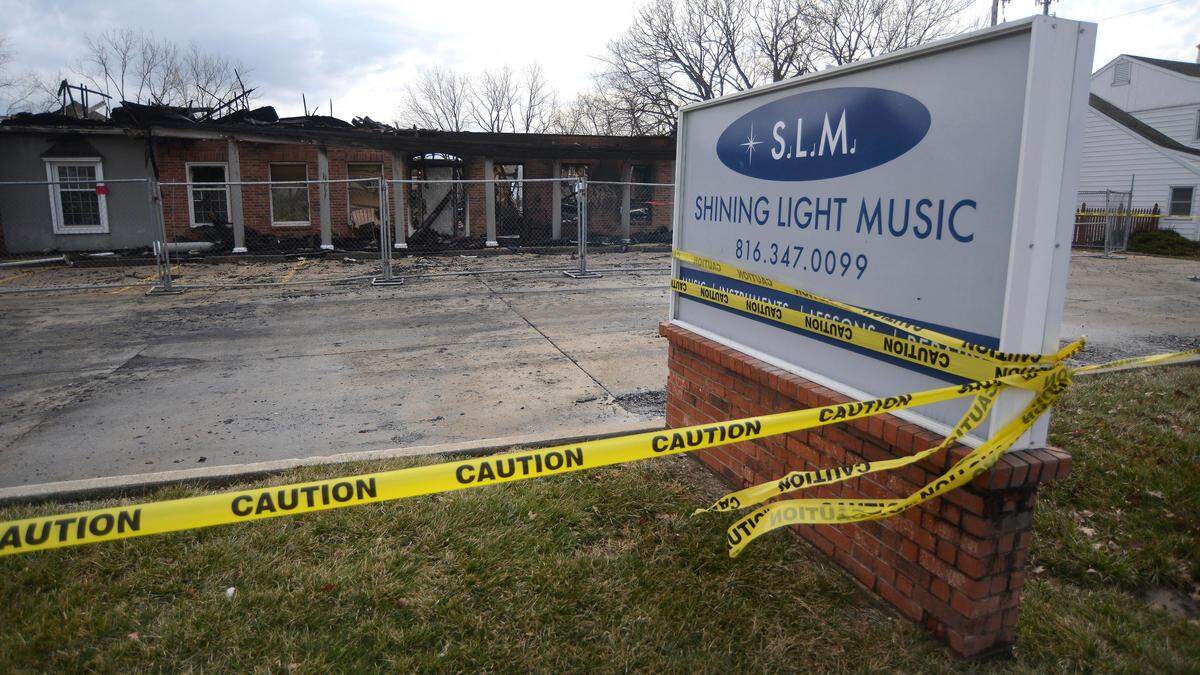 A fire on Sunday destroyed Shining Light Music at 611 S.W. Third Street, according to the Lee’s Summit Fire Department. The music store would not be open again in the near future, the proprietors said in a Facebook post.