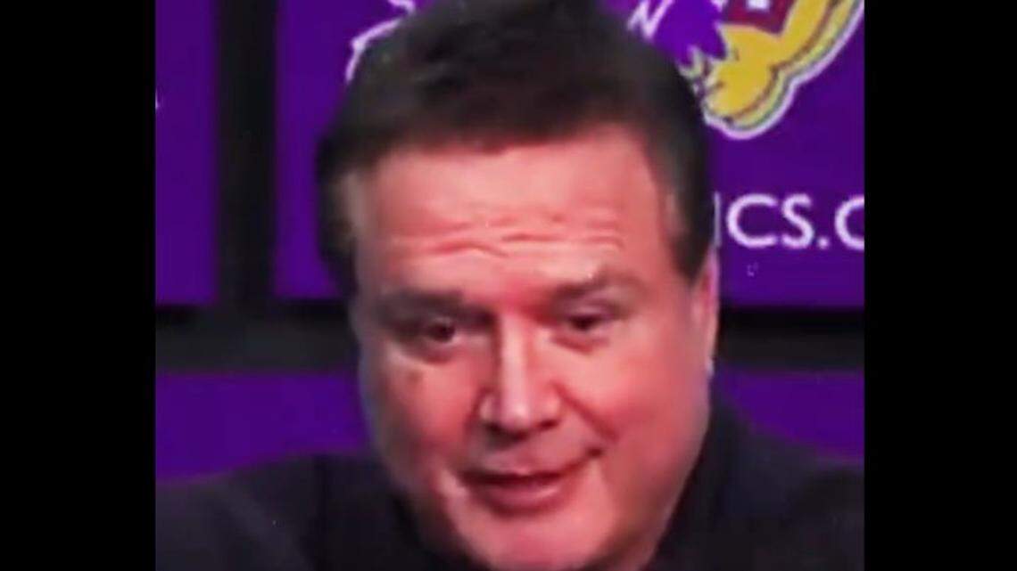 KU coach Bill Self from Dug McDaniel’s video announcing he’d play for Kansas State.