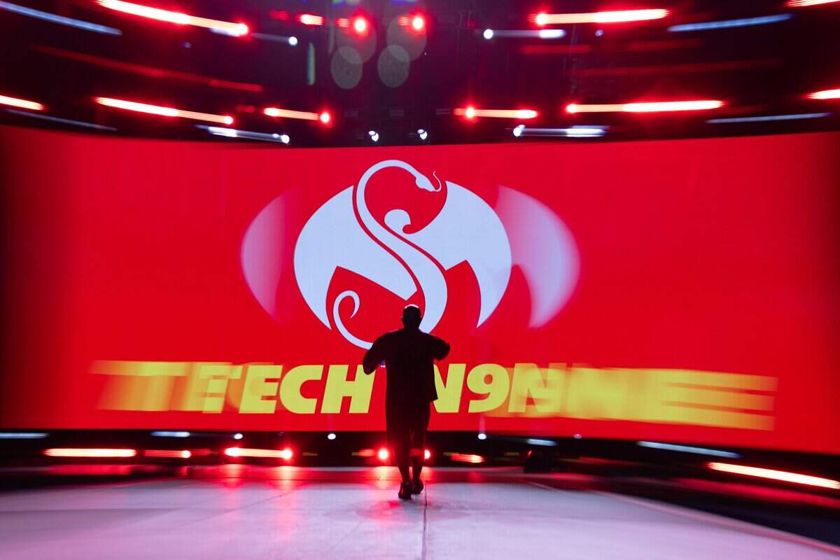 Tech N9ne preforms on stage during their FIFA Fan Fest concert at Fan Fest  on Friday, June 12, 2026.