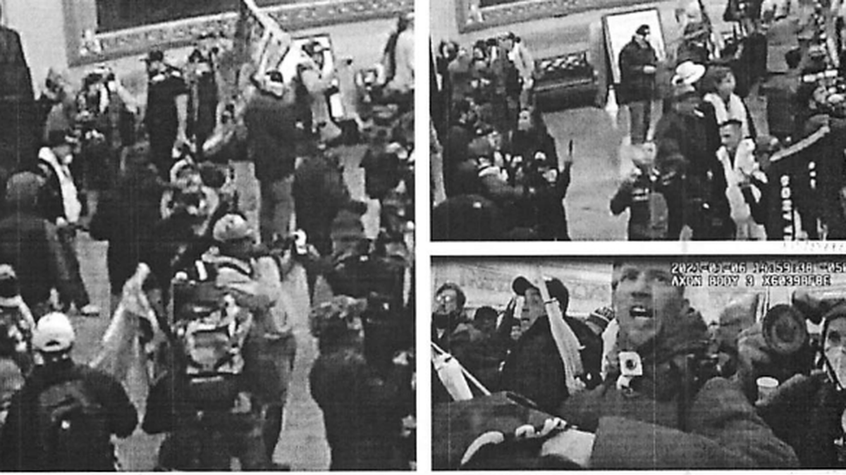 Photos included in federal court documents show John G. Todd III in the U.S. Capitol on Jan. 6, 2021.