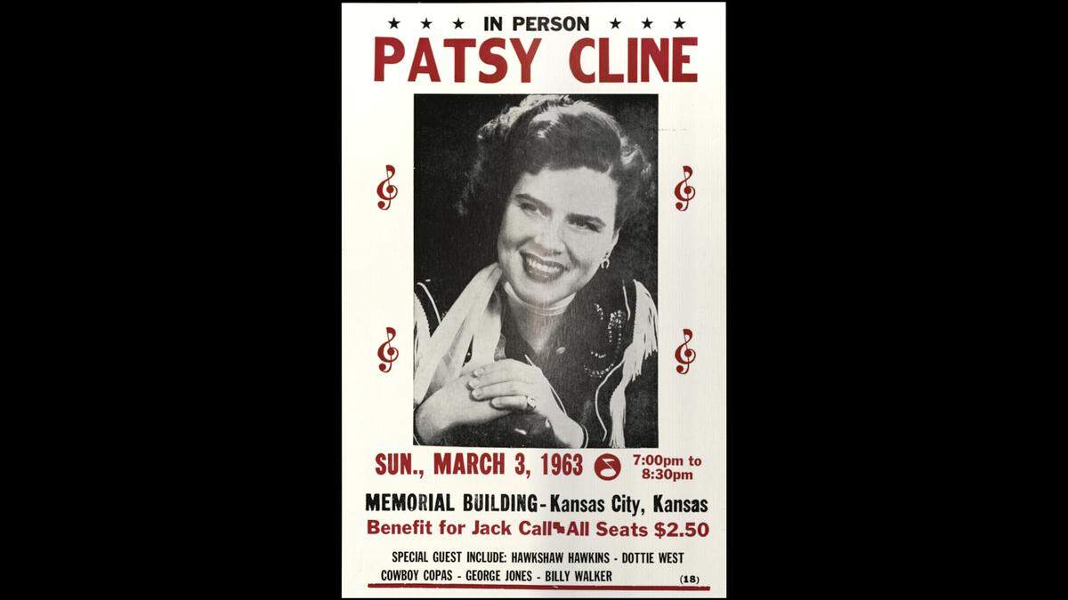 The stage at Memorial Hall in Kansas City, Kansas, was the last country music star Patsy Kline ever performed on. She died in a plane crash on her way home from performing there.