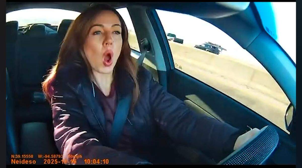 Brianna Schooley posted dashcam footage of herself driving on U.S. Highway 169 on Dec. 16. Crews closed the highway after the Missouri Department of Transportation discovered structural issues with the bridge.