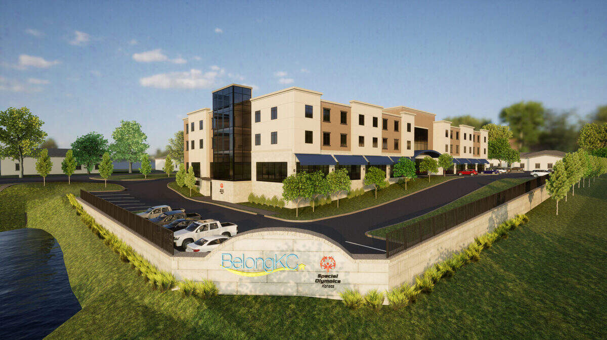 BelongKC is building a living community for 44 people with intellectual and developmental disabilities in Olathe. This drawing is what they are planning it to look like.