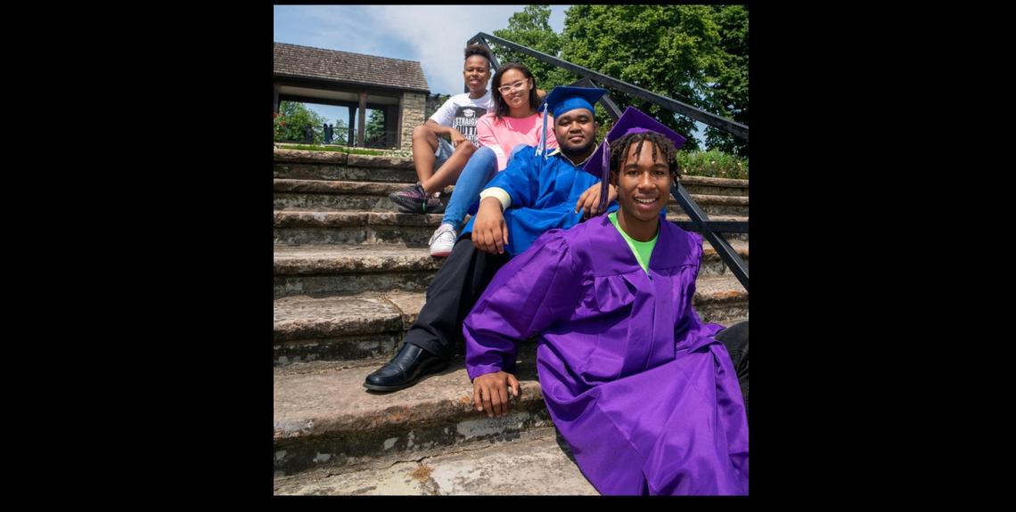 Marvin Francois recently photographed his children to celebrate their graduations from junior high, high school and community college. From top to bottom: Cheyenne Francois, 20, Diamond Francois, 14, Jayden Francois, 18, and Brandon Francois, 18.