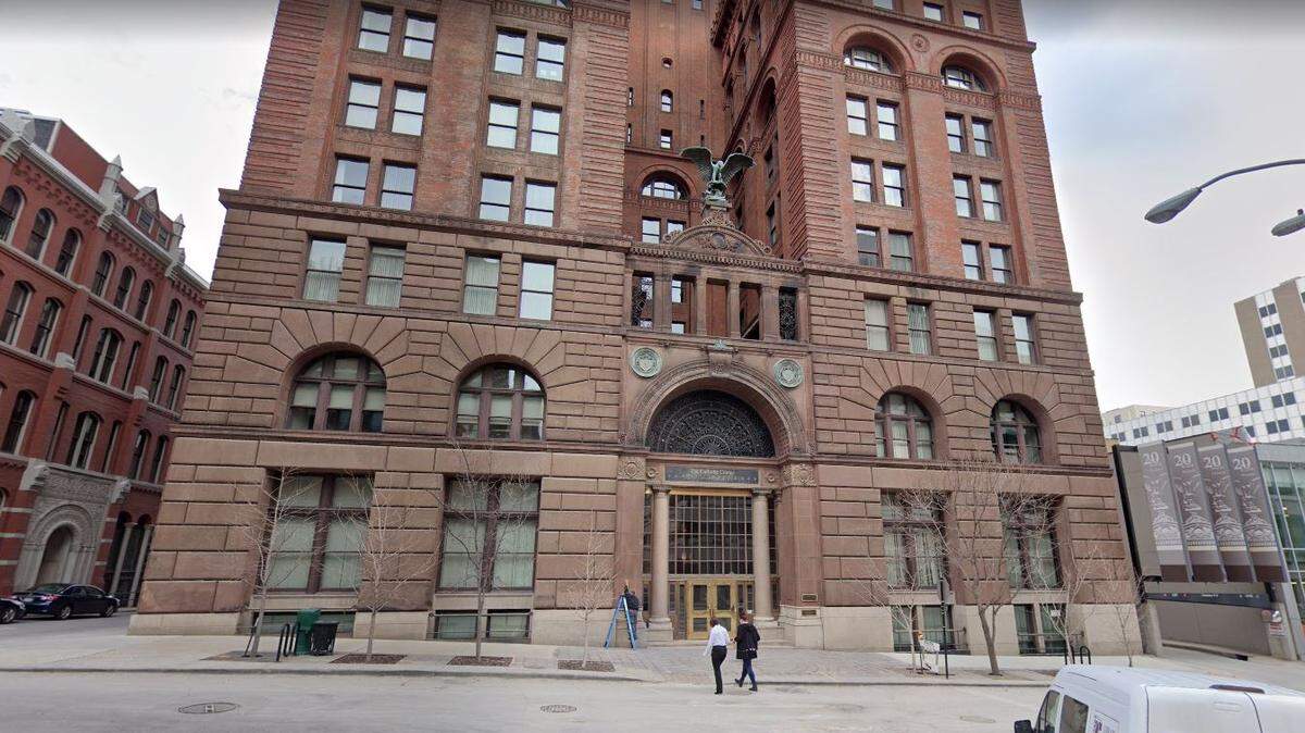 The Diocese of Kansas City-St. Joseph Catholic Center at 20 W. Ninth Street, Kansas City, is pictured in a Google Maps Street View image. 