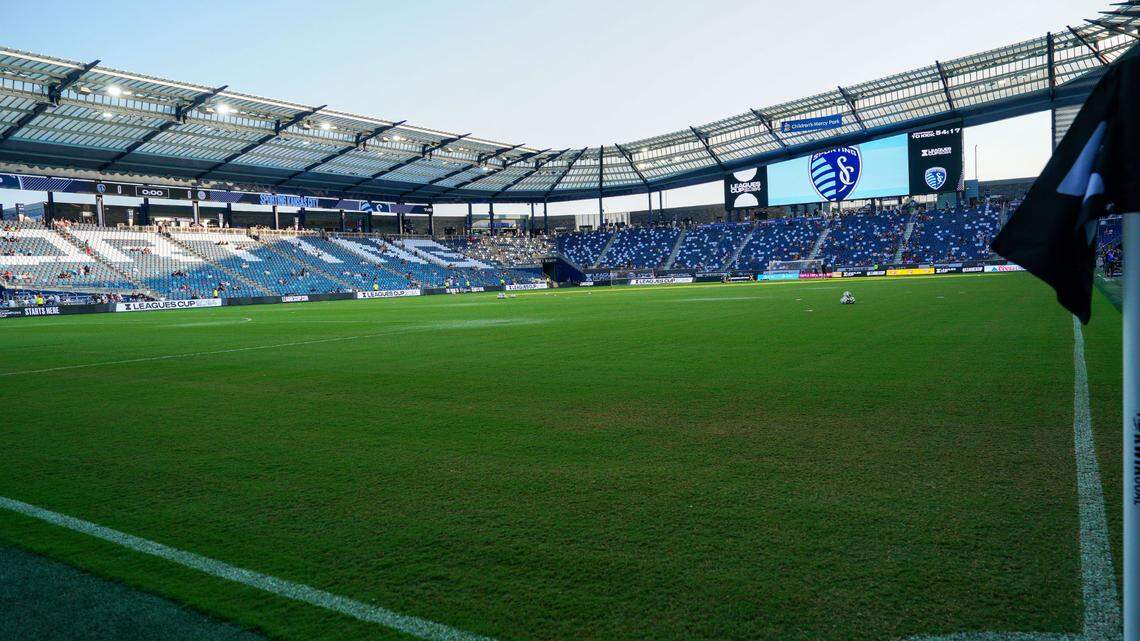 A general view of the field before the match between Sporting Kansas City and Chicago Fire FC at Children’s Mercy Park on July 28, 2024.