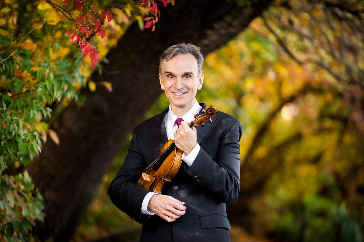 Violinist Gil Shaham, photographed at Central Park in New York, will perform with the Kansas City Symphony in October.