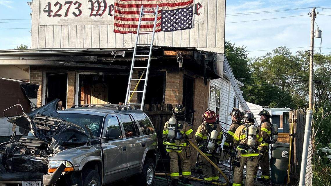 A fire at a tattoo shop in Madison, Wisconsin, is believed to have been intentionally started by the owner, who died minutes later in a crash, cops say.