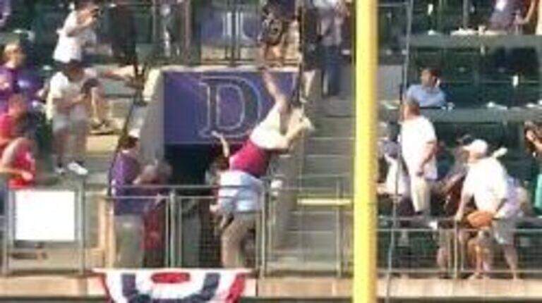 Home Run Derby fan fell over a railing trying to catch ball | Kansas ...