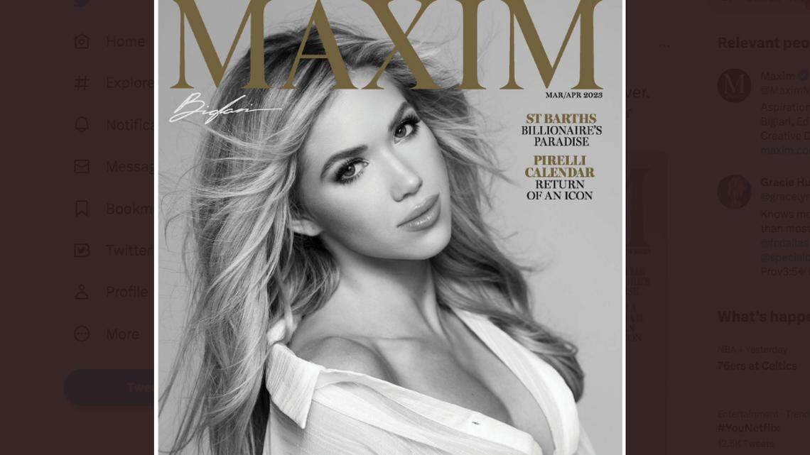 Gracie Hunt is on the cover of the March issue of Maxim men’s magazine.