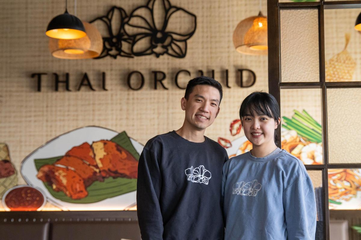 Jonathan Rojjanasrirat and Aom Stonnisgul own Thai Orchid, which opened a new location in the Northland’s Metro North Crossing development in 2025.