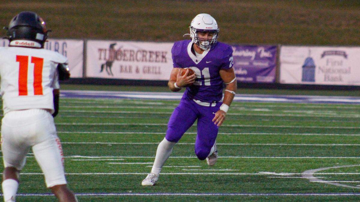 Ashton Moore and Louisburg enjoyed a 49-8 victory over Bonner Springs on Friday night.