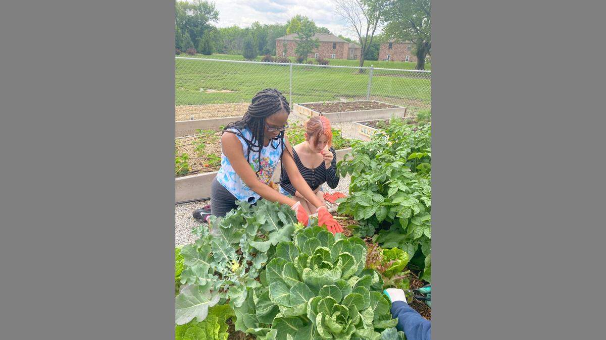 Pro Deo Youth Center will be holding a fundraiser next week to help support its educational activities. Here Chawnta’le Bushnell and Kayley Tofft are at the Pro Deo Rotary Learning Garden.
