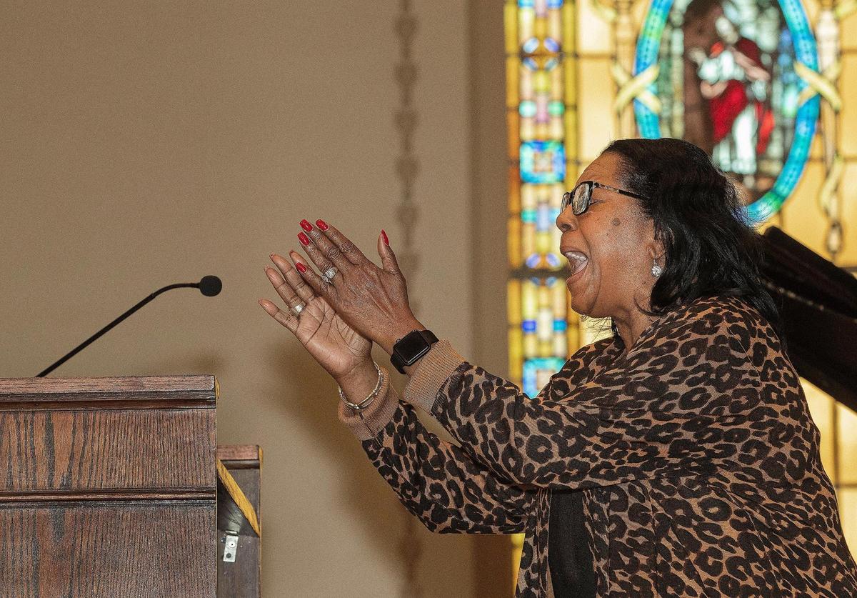 Diane Allen, of Liberty, sang “Stand” at the 38th Annual Martin Luther King Jr. Birthday Celebration at the John Gano Memorial Chapel at William Jewell College, Monday, Jan 17 2022