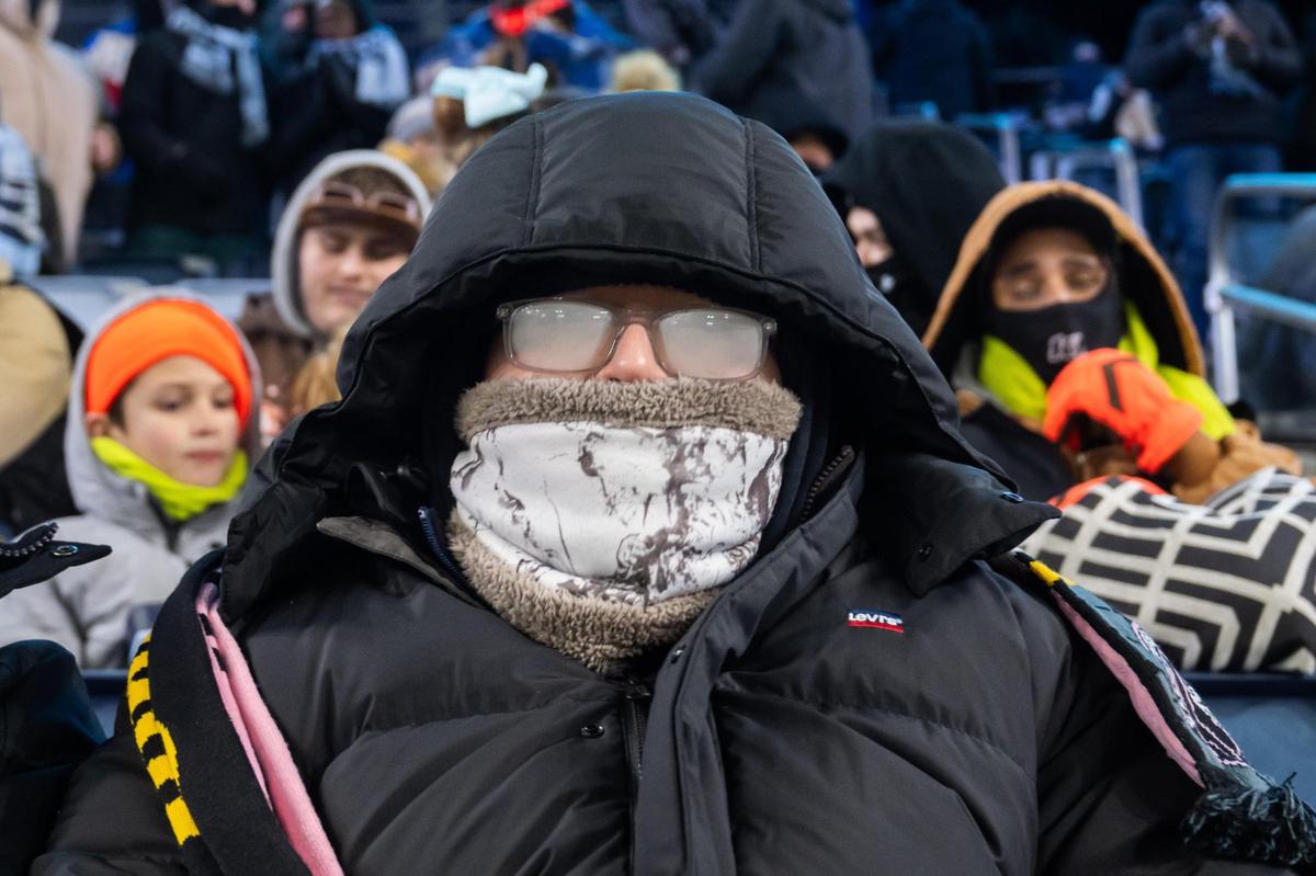 Fans showed up in several layers to the Concacaf Champions Cup match of Sporting KC vs. Inter Miami CF on Wednesday, Feb. 19, 2025, at Children’s Mercy Park. The temperatures were in the single digits for the game that Sporting KC lost to Miami 1-0.