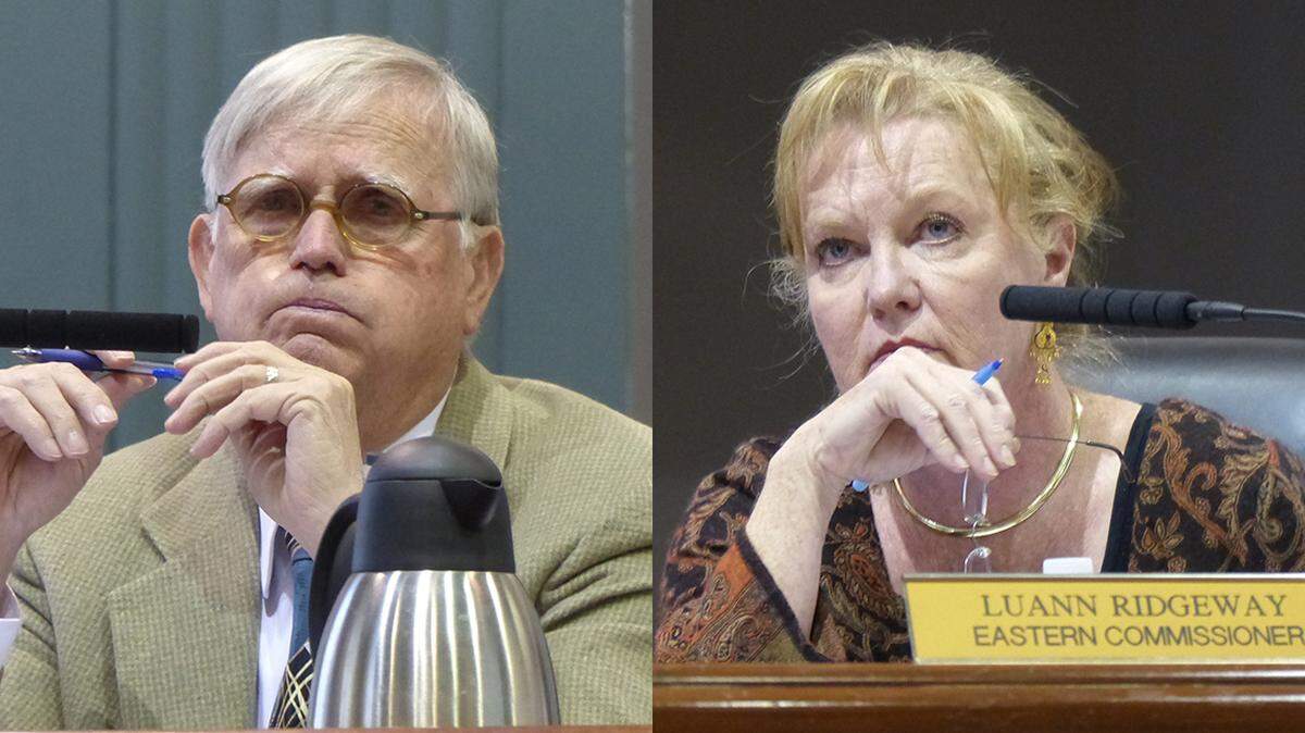 Former Clay County Commissioners Gene Owen and Luann Ridgeway.