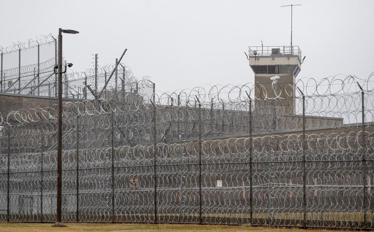 Barbed wire fences encircles the Potosi Correctional Center on Wednesday, Jan. 18, 2023, in Mineral Point, Mo. The prison houses Missouri’s male death row inmates.