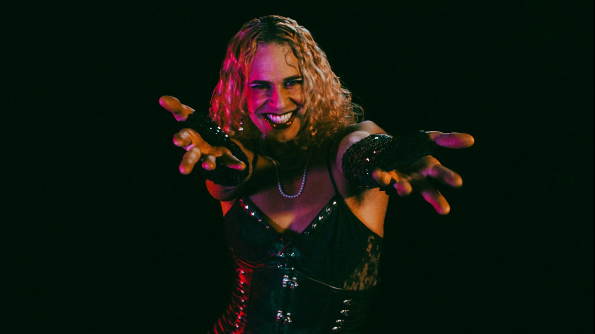 Louise ImMasche as Dr. Frank-N-Furter in Theatre Lawrence’s production of “The Rocky Horror Show”.