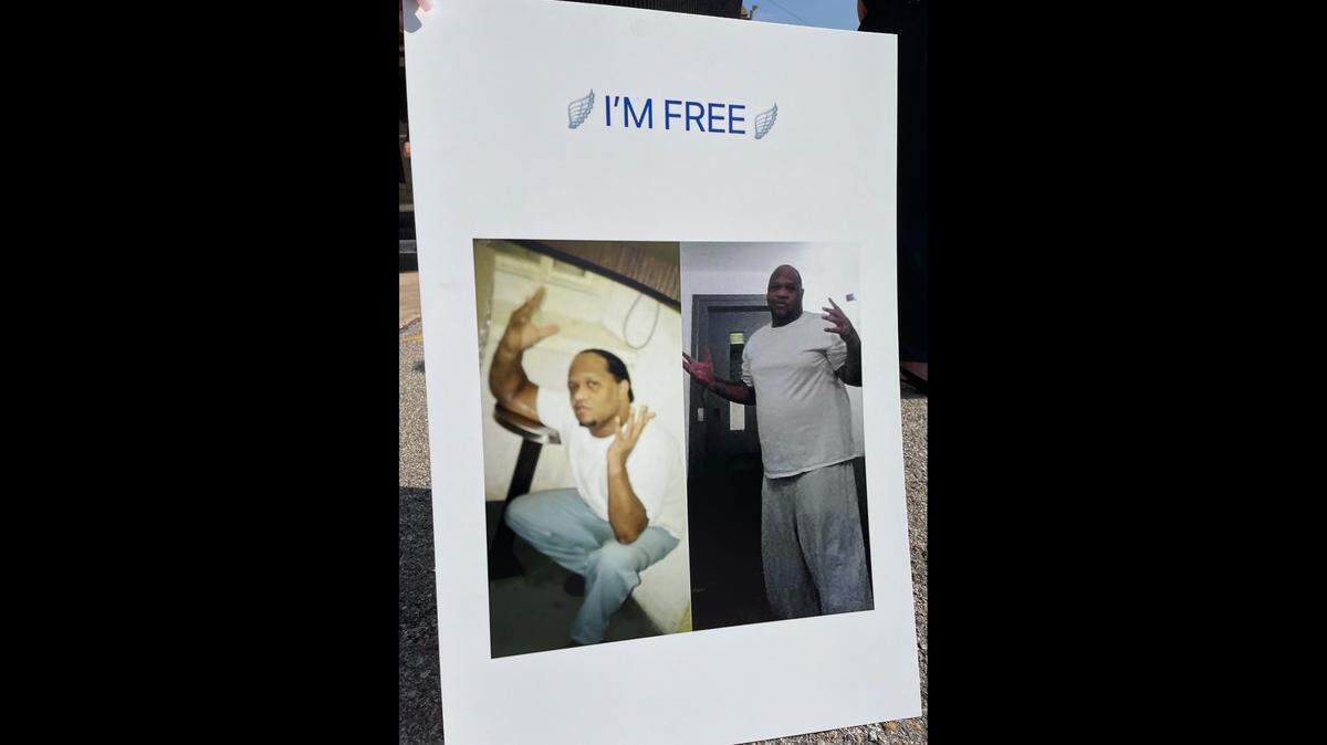 Photos of Emmanuel Littlejohn were shown at his funeral in Wichita on Oct. 12, 2024.