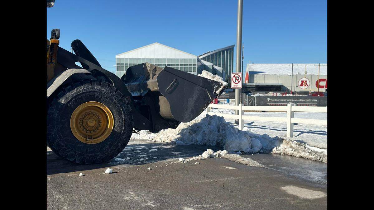Team officials said snow removal efforts began at the beginning of the week and snow was cleared by Friday.