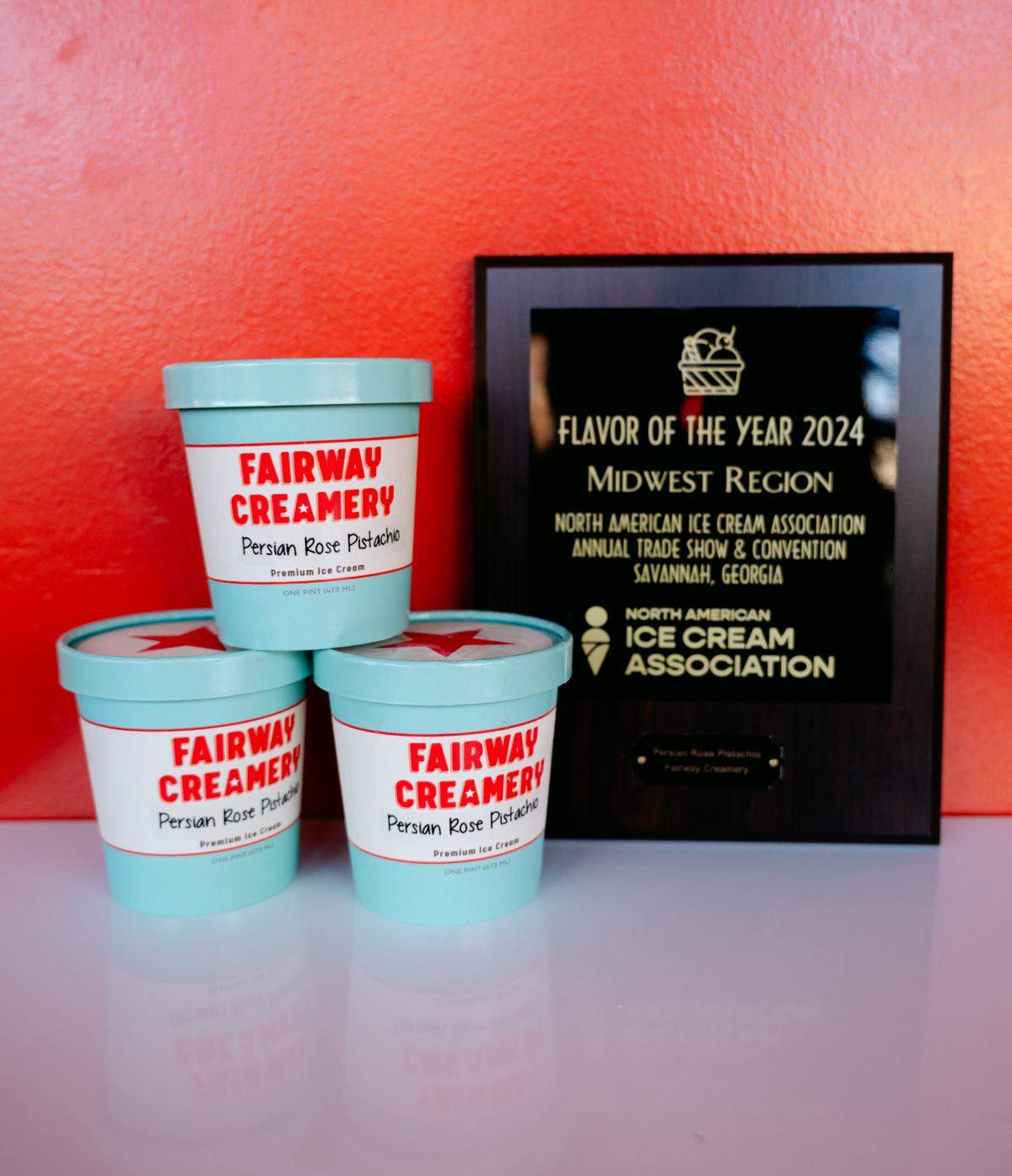Fairway Creamery won Flavor of the Year for its Persian Rose Pistachio ice cream.