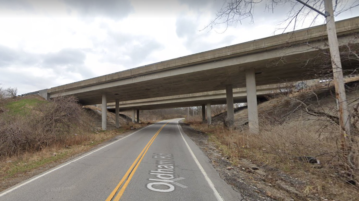 Kansas City police were investigating a crash on Tuesday involving a driver who left an Interstate 435 overpass and landed on Oldham Road.