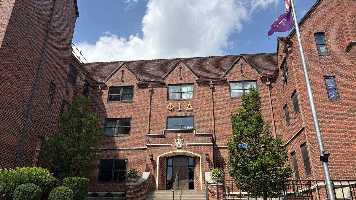 The Phi Gamma Delta fraternity house in Lawrence, Kansas.